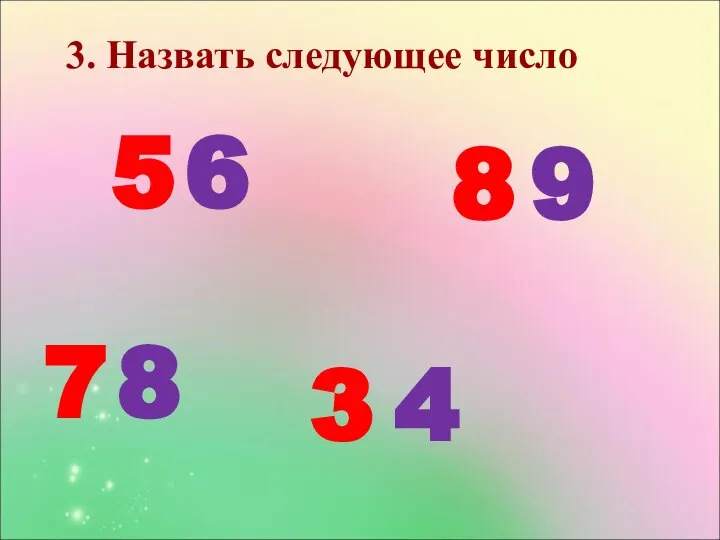 5 7 6 8 3 4 8 9 3. Назвать следующее число