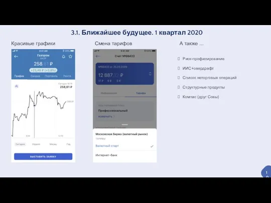 10 3.1. Ближайшее будущее. 1 квартал 2020 Смена тарифов Красивые графики А