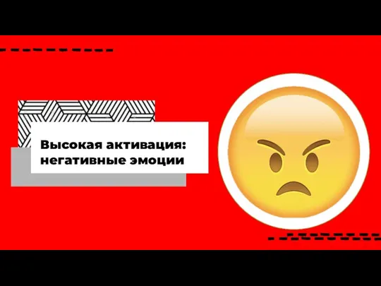 Высокая активация: негативные эмоции