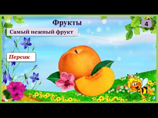 Персик Самый нежный фрукт 4 Фрукты