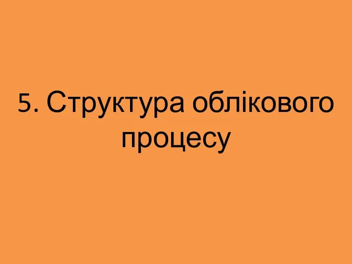 5. Структура облікового процесу