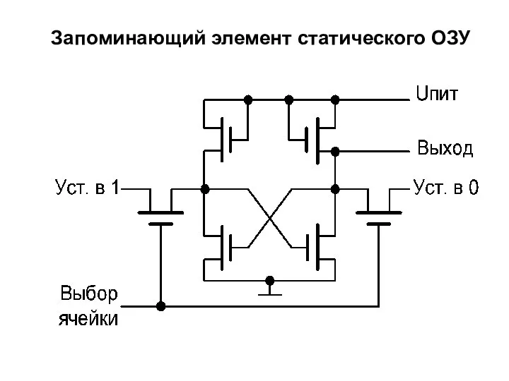 Запоминающий элемент статического ОЗУ