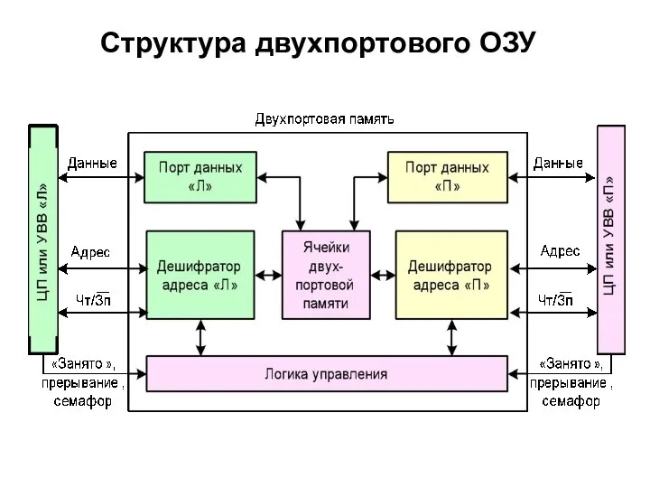 Структура двухпортового ОЗУ