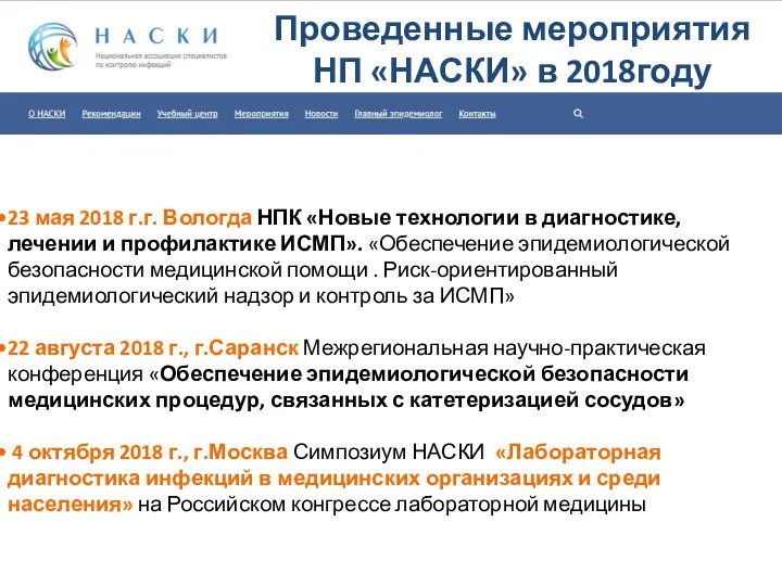 Проведенные мероприятия НП «НАСКИ» в 2018году 23 мая 2018 г.г. Вологда НПК