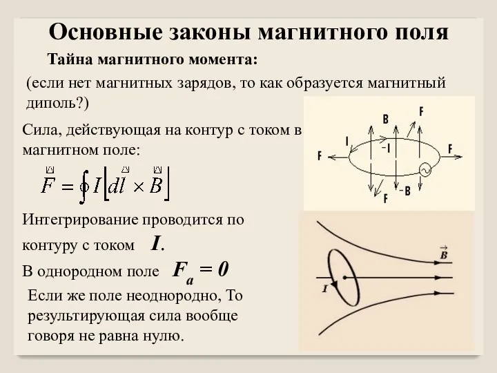 Тайна магнитного момента: (если нет магнитных зарядов, то как образуется магнитный диполь?)