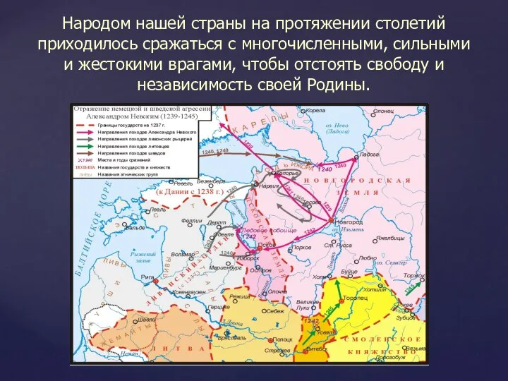 Народом нашей страны на протяжении столетий приходилось сражаться с многочисленными, сильными и