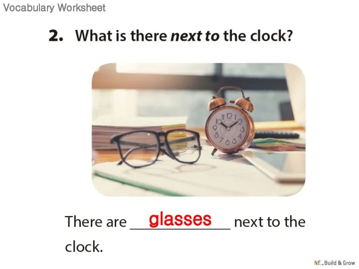 glasses Vocabulary Worksheet