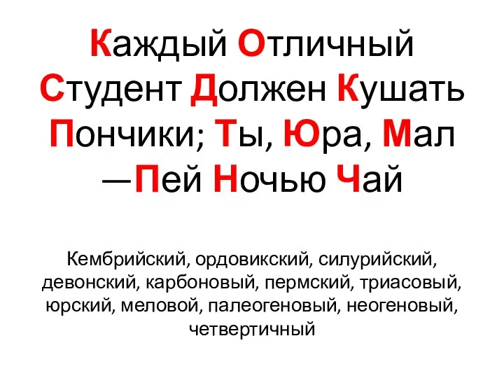 Каждый Отличный Студент Должен Кушать Пончики; Ты, Юра, Мал —Пей Ночью Чай