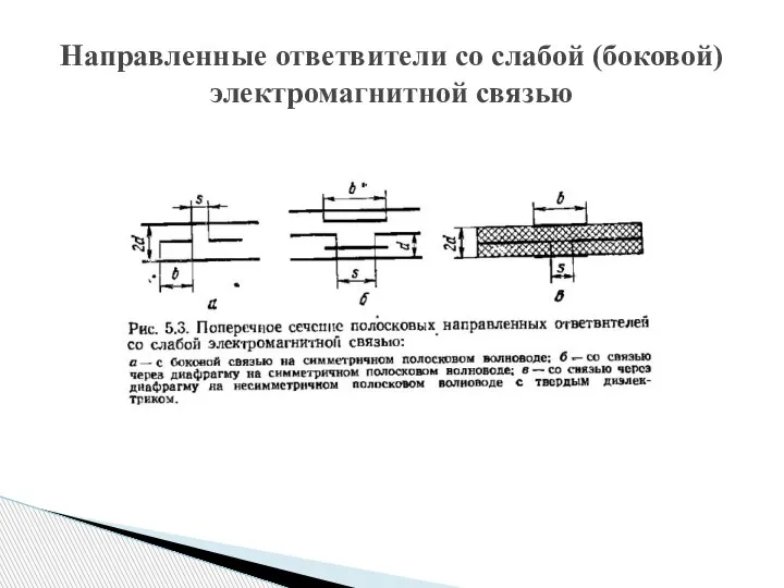 Направленные ответвители со слабой (боковой) электромагнитной связью