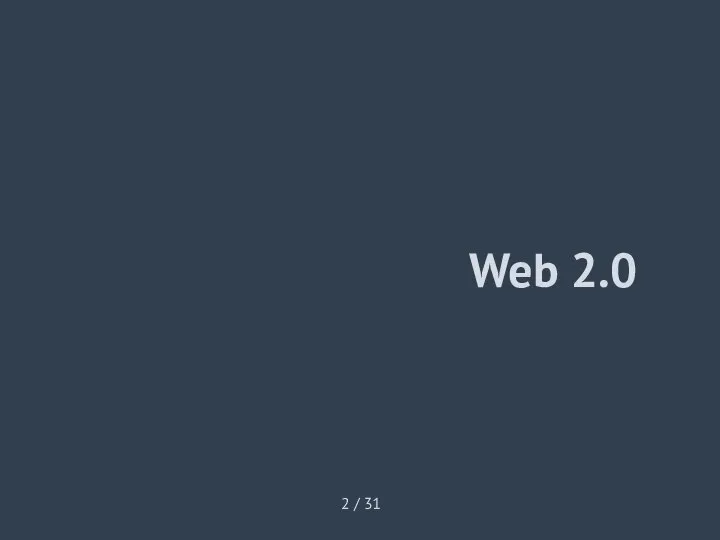 Web 2.0 2 / 31