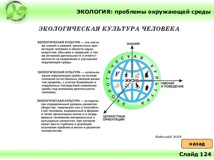 ЭКОЛОГИЯ: проблемы окружающей среды Слайд 124 назад