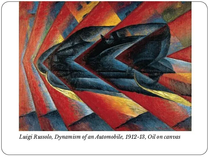 Luigi Russolo, Dynamism of an Automobile, 1912-13, Oil on canvas