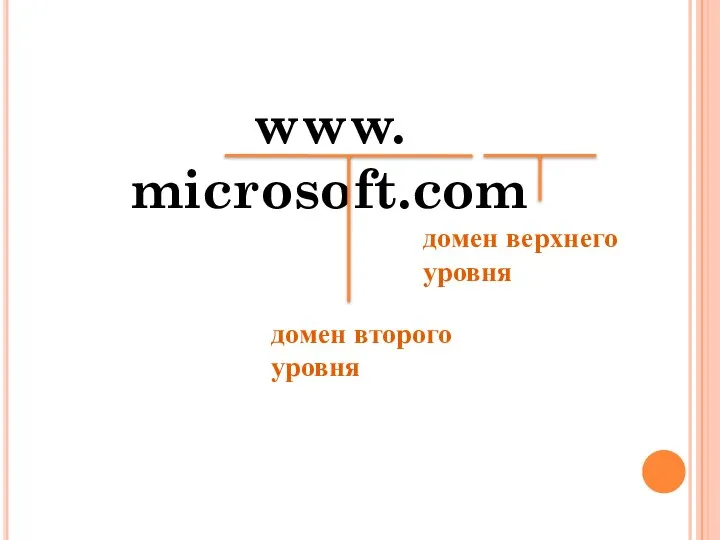 www. microsoft.com домен верхнего уровня домен второго уровня