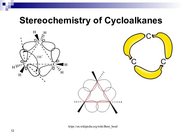Stereochemistry of Cycloalkanes https://en.wikipedia.org/wiki/Bent_bond