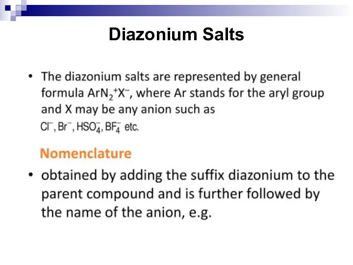 Diazonium Salts