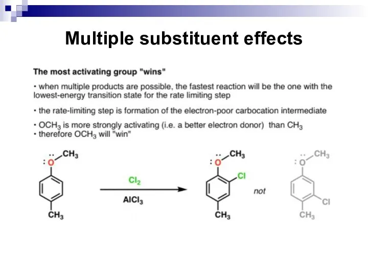 Multiple substituent effects