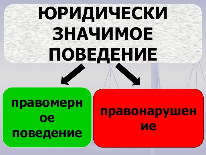 ЮРИДИЧЕСКИ ЗНАЧИМОЕ ПОВЕДЕНИЕ правонарушение правомерное поведение