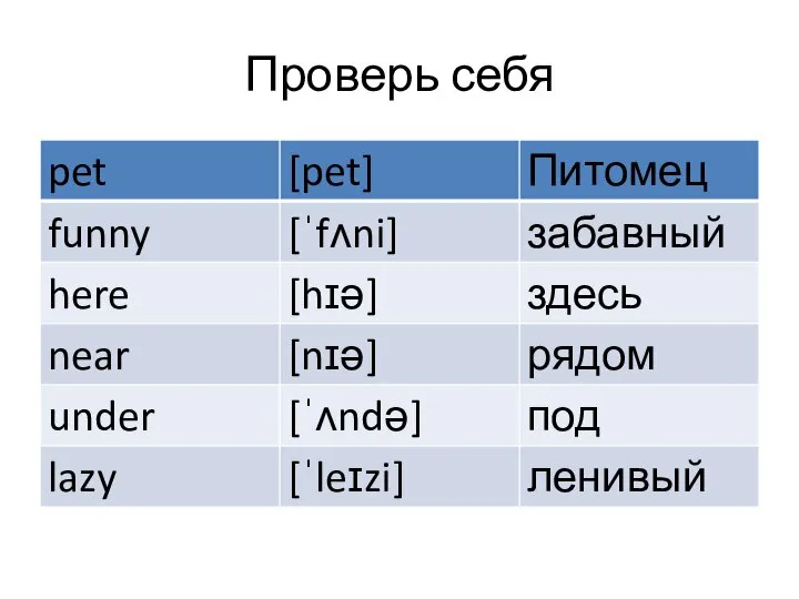 Проверь себя