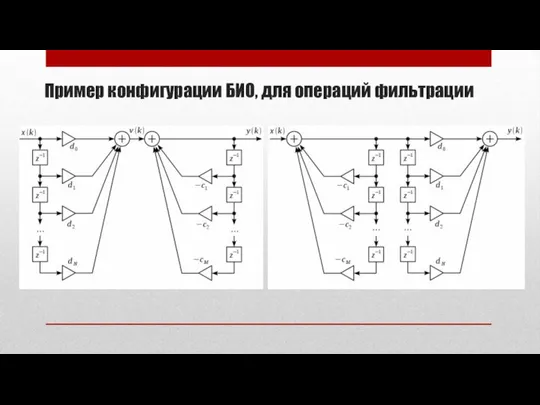 Пример конфигурации БИО, для операций фильтрации