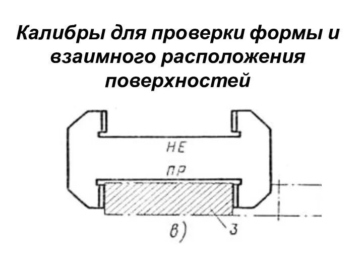 Калибры для проверки формы и взаимного расположения поверхностей