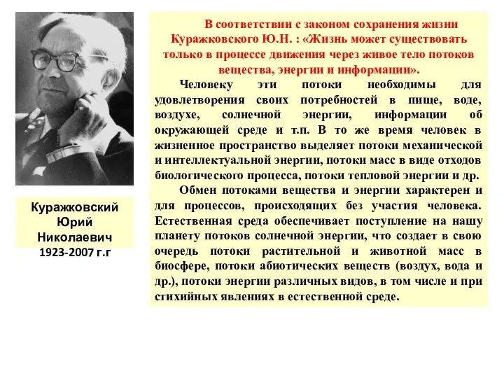 Куражковский Юрий Николаевич 1923-2007 г.г В соответствии с законом сохранения жизни Куражковского