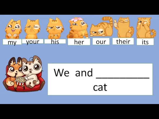 We and _________ cat my your his her our their its