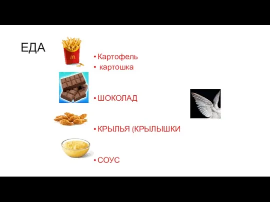 ЕДА Картофель картошка ШОКОЛАД КРЫЛЬЯ (КРЫЛЫШКИ СОУС