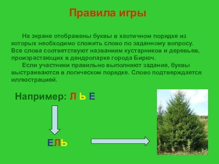 Правила игры На экране отображены буквы в хаотичном порядке из которых необходимо