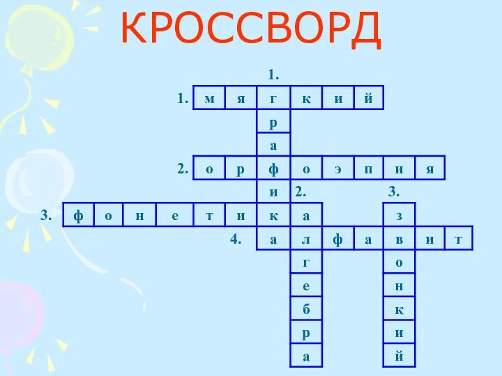 КРОССВОРД