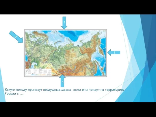 Какую погоду принесут воздушные массы, если они придут на территорию России с