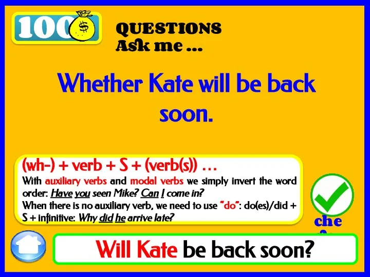100 Will Kate be back soon? QUESTIONS Ask me … Whether Kate