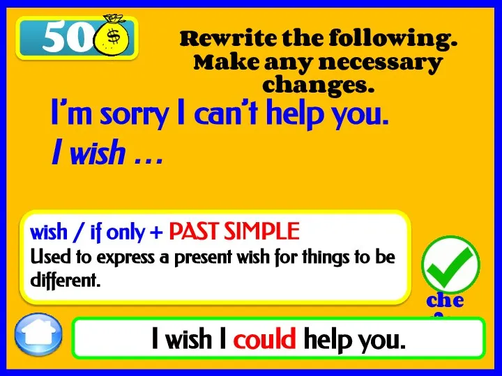 50 I’m sorry I can’t help you. I wish … I wish