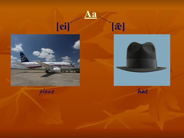 Aa [ei] [ǣ] hat plane