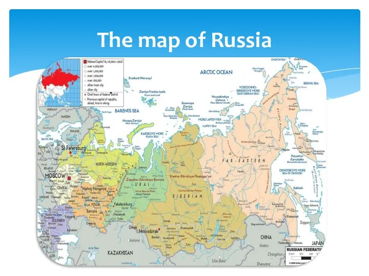 The map of Russia .