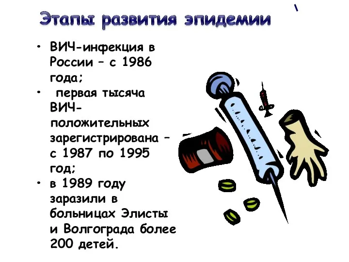 ВИЧ-инфекция в России – с 1986 года; первая тысяча ВИЧ-положительных зарегистрирована –