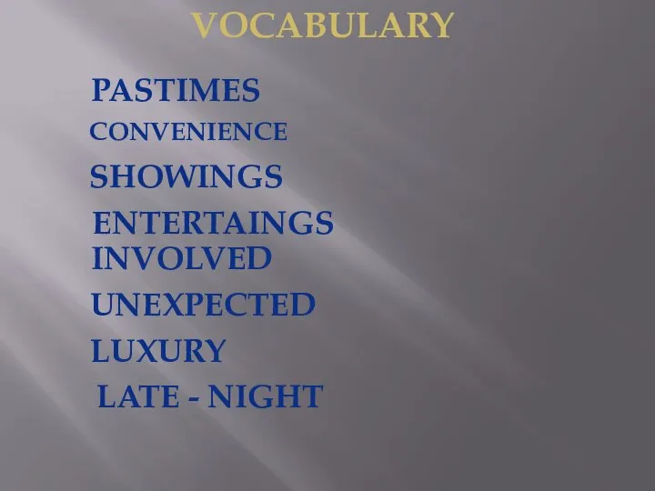 VOCABULARY