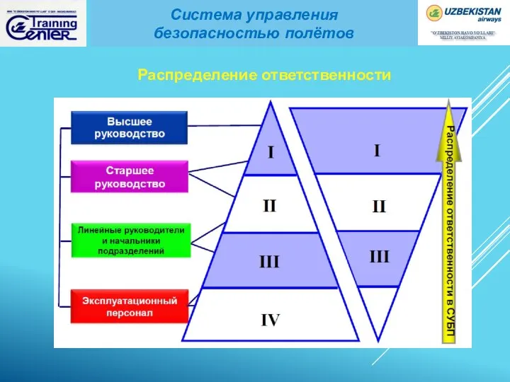 Распределение ответственности Система управления безопасностью полётов