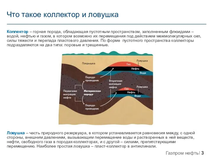 Что такое коллектор и ловушка Коллектор – горная порода, обладающая пустотным пространством,