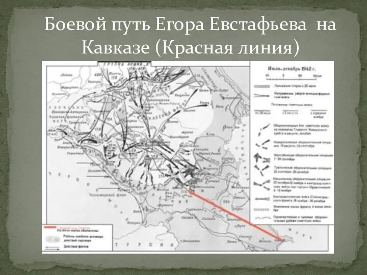 Боевой путь Егора Евстафьева на Кавказе (Красная линия)