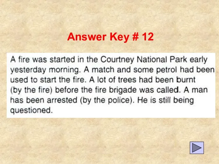 Answer Key # 12