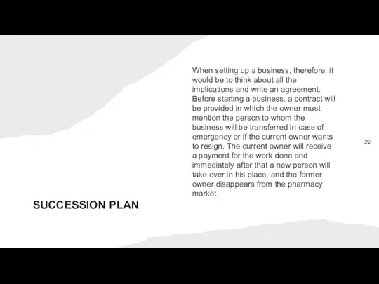 SUCCESSION PLAN When setting up a business, therefore, it would be to