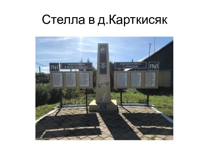 Стелла в д.Карткисяк