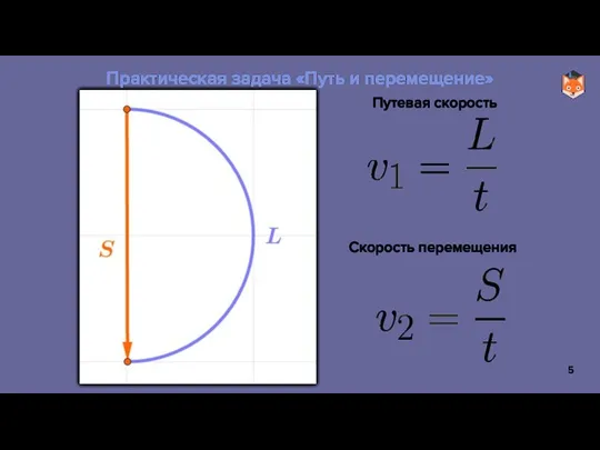 Скорость перемещения Путевая скорость Практическая задача «Путь и перемещение»