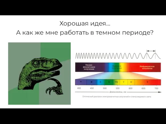 Хорошая идея… А как же мне работать в темном периоде?