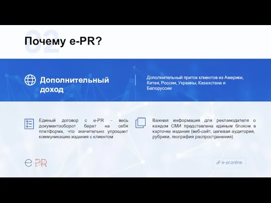 Единый договор с e-PR – весь документооборот берет на себя платформа, что