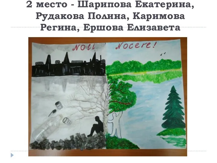 2 место - Шарипова Екатерина, Рудакова Полина, Каримова Регина, Ершова Елизавета