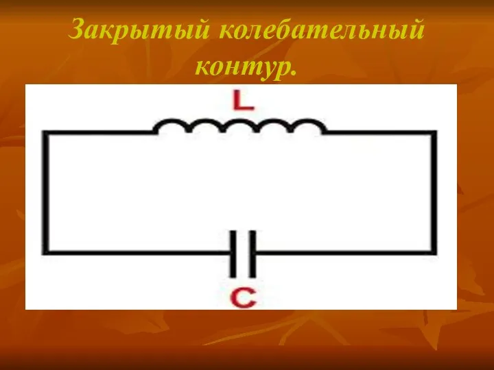 Закрытый колебательный контур.