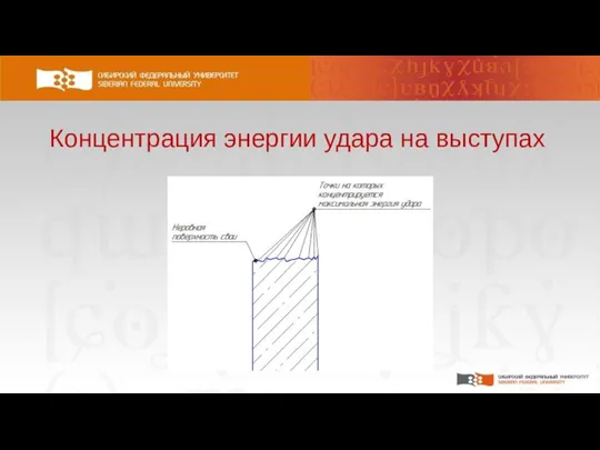 Концентрация энергии удара на выступах