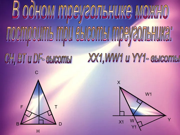 С Х СН, BT и DF- высоты Н X1 В D W