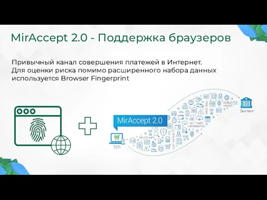 MirAccept 2.0 - Поддержка браузеров Привычный канал совершения платежей в Интернет. Для